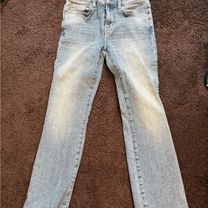 Current/Elliott Light Blue Straight Leg Jeans